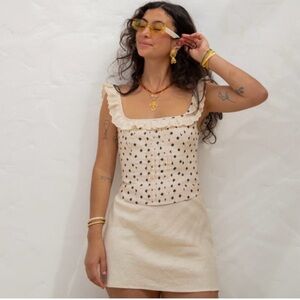 Verge girl VRG GRL de la luna linen corset top NWOT never worn